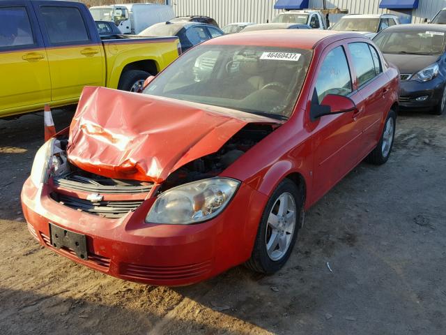 1G1AT58H197297540 - 2009 CHEVROLET COBALT LT RED photo 2