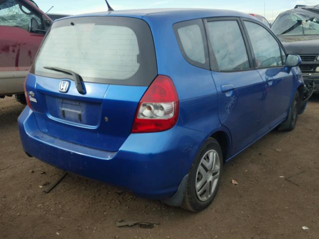 JHMGD38488S054186 - 2008 HONDA FIT BLUE photo 4