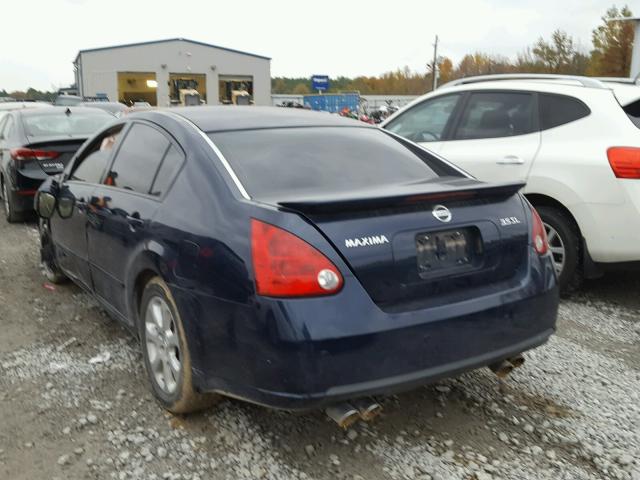 1N4BA41E67C810187 - 2007 NISSAN MAXIMA SE BLUE photo 3