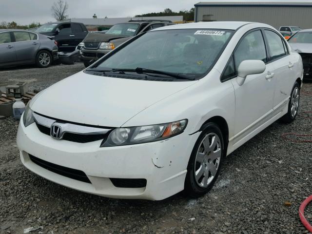 2HGFA1F55AH564046 - 2010 HONDA CIVIC WHITE photo 2