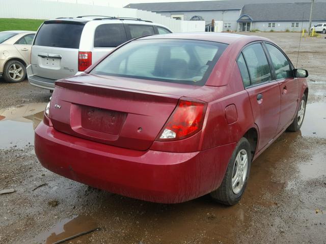 1G8AG52F84Z219007 - 2004 SATURN ION LEVEL RED photo 4