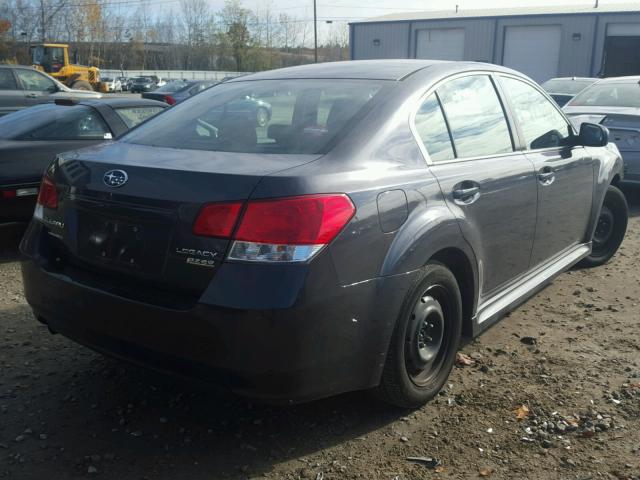 4S3BMBA68B3213906 - 2011 SUBARU LEGACY 2.5 GRAY photo 4