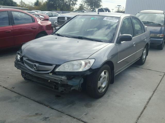 JHMES96605S012918 - 2005 HONDA CIVIC HYBR SILVER photo 2