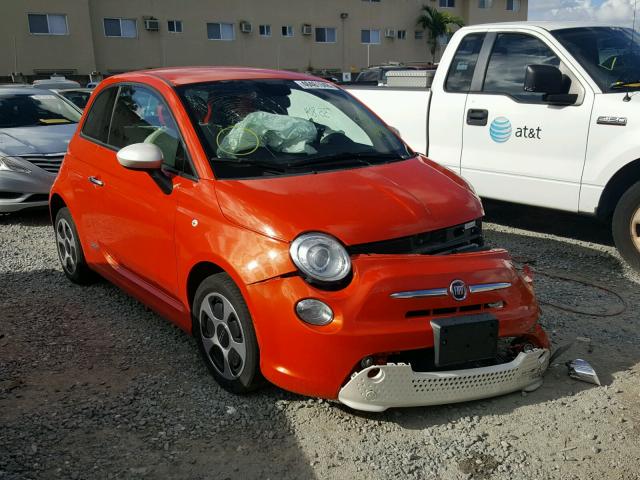 3C3CFFGE8DT740375 - 2013 FIAT 500 ELECTR ORANGE photo 1