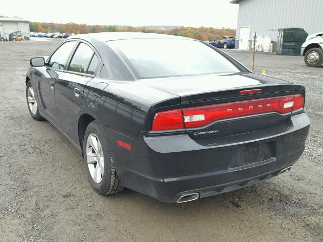 2C3CDXBG9CH218866 - 2012 DODGE CHARGER SE BLACK photo 3