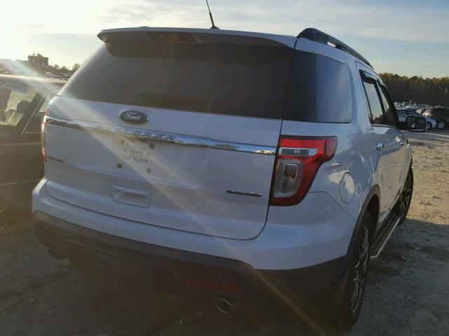 1FM5K7F87EGB06591 - 2014 FORD EXPLORER L WHITE photo 4