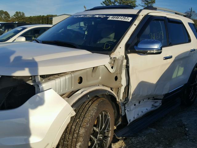 1FM5K7F87EGB06591 - 2014 FORD EXPLORER L WHITE photo 9