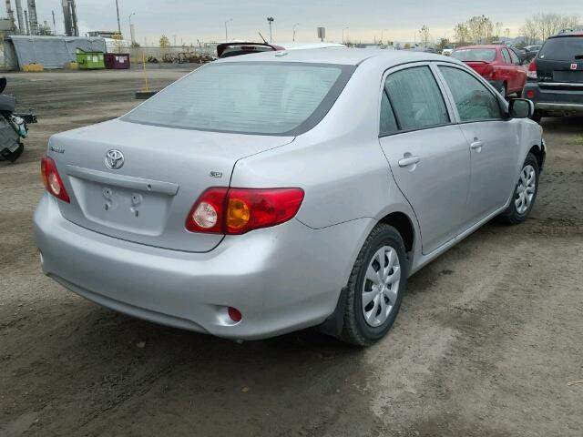 2T1BU4EE9AC370721 - 2010 TOYOTA COROLLA BA SILVER photo 4