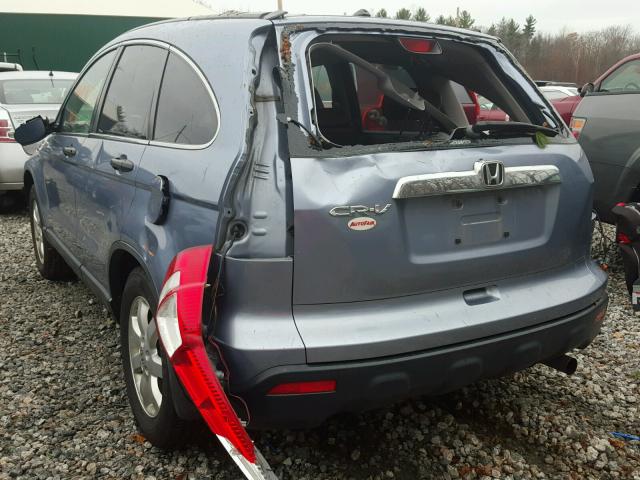 JHLRE48587C113772 - 2007 HONDA CR-V EX BLUE photo 3