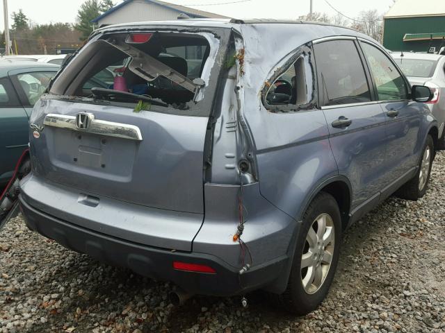 JHLRE48587C113772 - 2007 HONDA CR-V EX BLUE photo 4