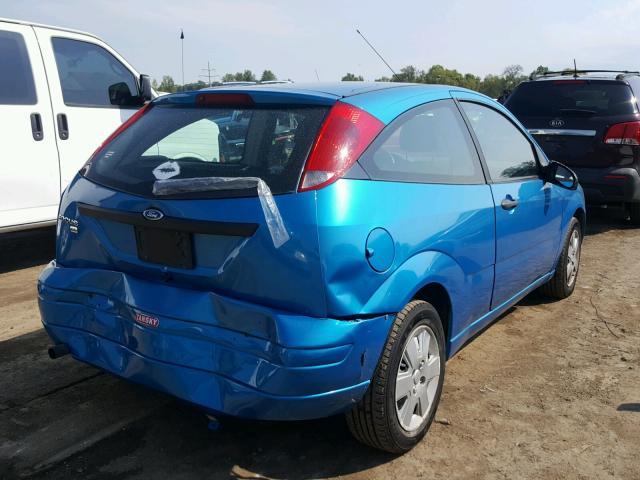 1FAHP31N97W348130 - 2007 FORD FOCUS ZX3 BLUE photo 4