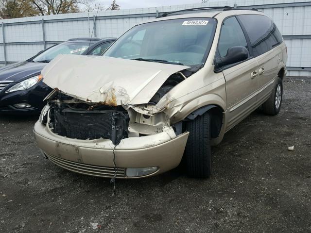 2C4GP54L41R372847 - 2001 CHRYSLER TOWN & COU TAN photo 2