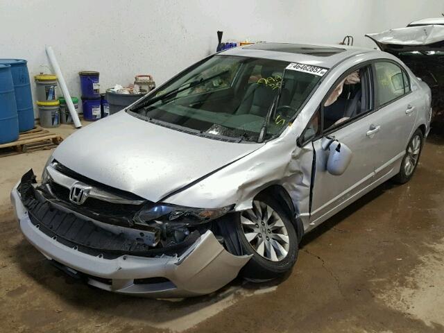 2HGFA16089H023556 - 2009 HONDA CIVIC EXL SILVER photo 2