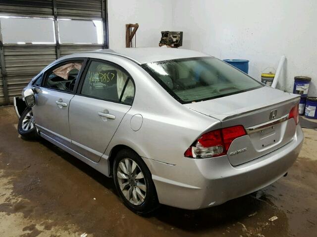 2HGFA16089H023556 - 2009 HONDA CIVIC EXL SILVER photo 3