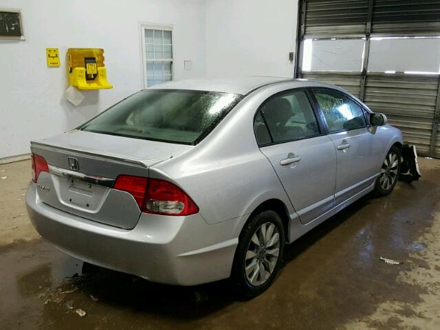 2HGFA16089H023556 - 2009 HONDA CIVIC EXL SILVER photo 4