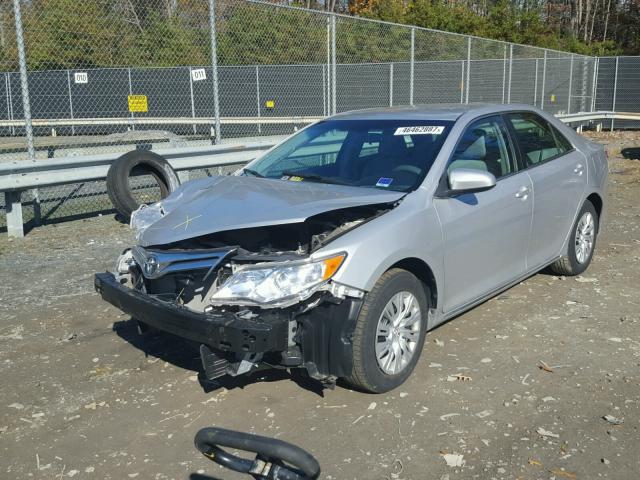 4T4BF1FK8ER382091 - 2014 TOYOTA CAMRY L SILVER photo 2