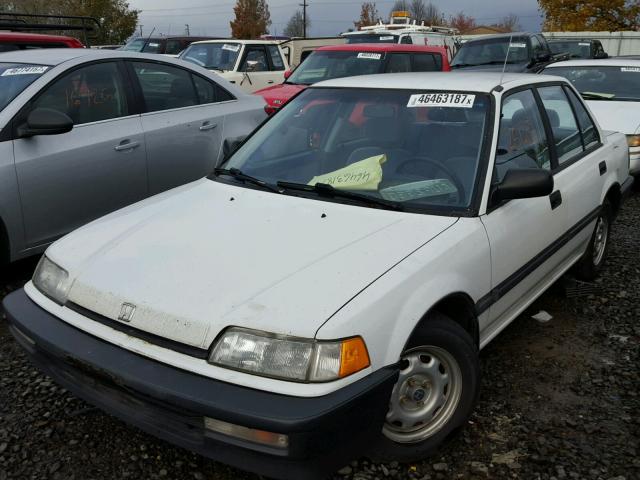 1HGED3547ML042968 - 1991 HONDA CIVIC DX WHITE photo 2