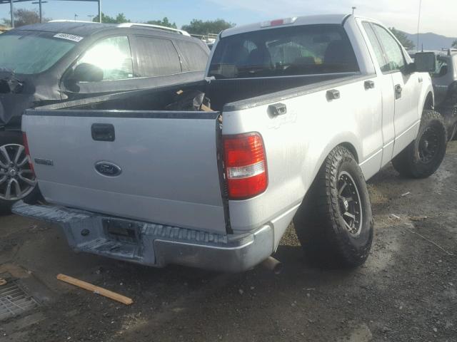 1FTRF14W84NA15381 - 2004 FORD F150 SILVER photo 4