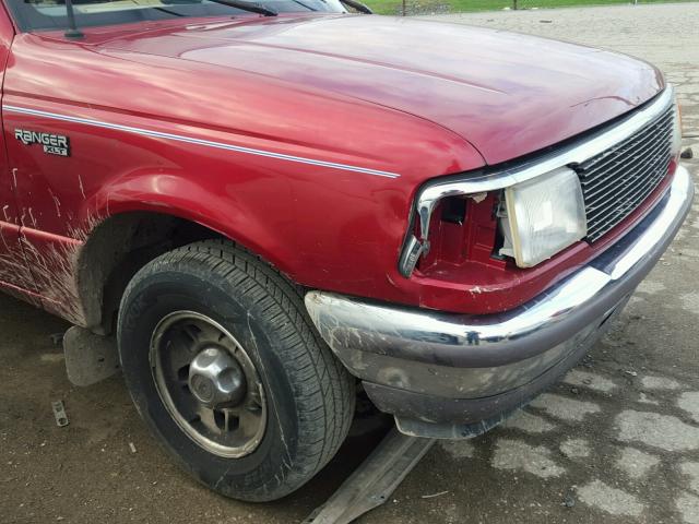 1FTCR14A5VPA18925 - 1997 FORD RANGER RED photo 9