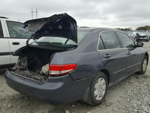 1HGCM56334A092674 - 2004 HONDA ACCORD LX BLUE photo 4