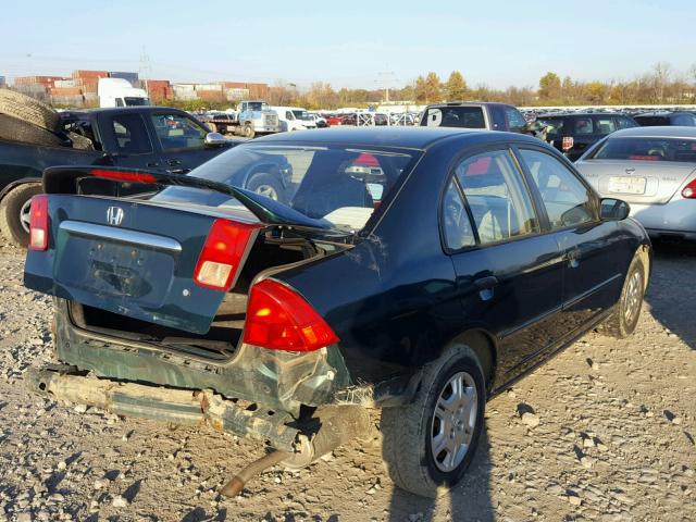 1HGES16541L036087 - 2001 HONDA CIVIC LX GREEN photo 4