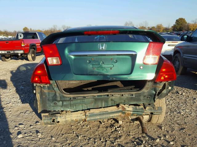 1HGES16541L036087 - 2001 HONDA CIVIC LX GREEN photo 9