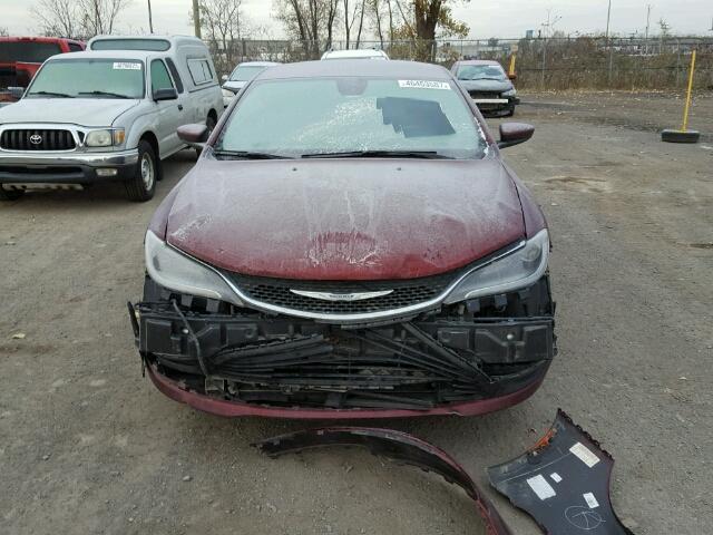 1C3CCCFB7FN754995 - 2015 CHRYSLER 200 LX BURGUNDY photo 9