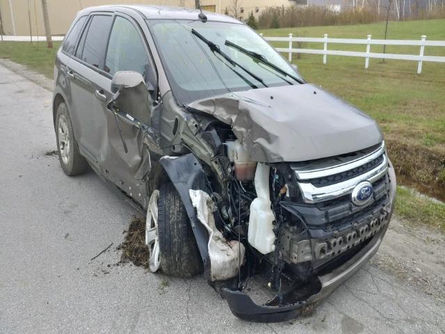 2FMDK4JC3EBB50990 - 2014 FORD EDGE SEL BROWN photo 1