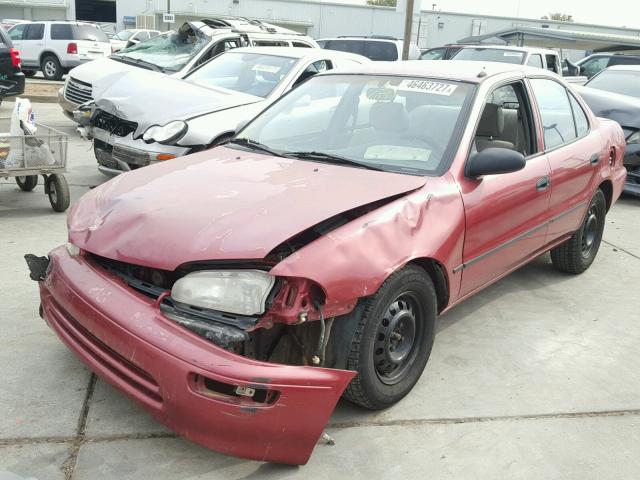 1Y1SK5260VZ413245 - 1997 GEO PRIZM BASE RED photo 2