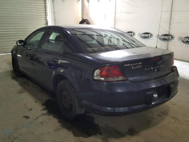 1C3EL46R62N194084 - 2002 CHRYSLER SEBRING LX BLUE photo 3