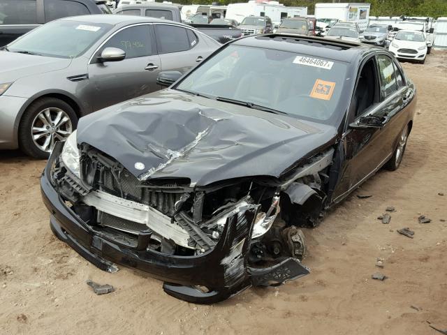 WDDGF5EB6AR125737 - 2010 MERCEDES-BENZ C 300 BLACK photo 2