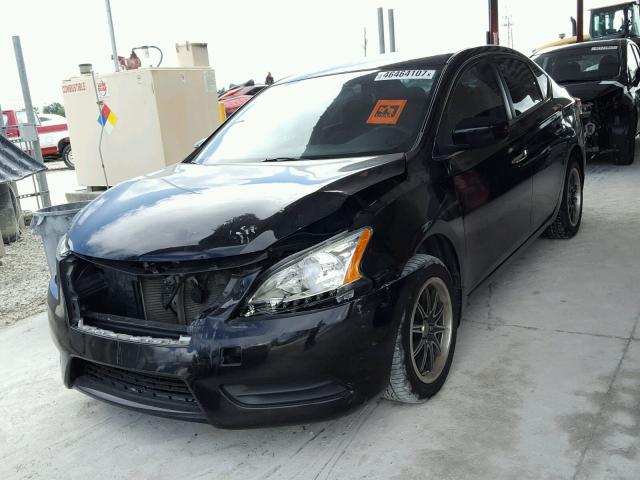 3N1AB7AP5DL615027 - 2013 NISSAN SENTRA S BLACK photo 2