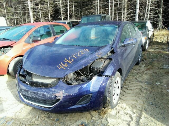 5NPDH4AE6CH086496 - 2012 HYUNDAI ELANTRA GL BLUE photo 2