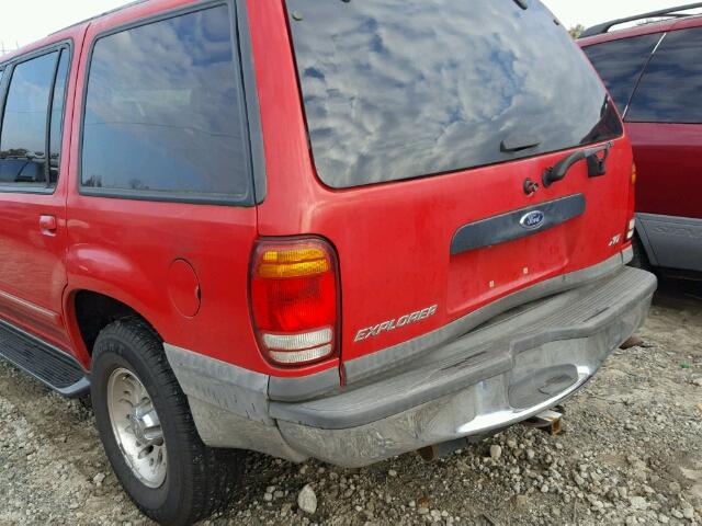 1FMZU34E9XUA28560 - 1999 FORD EXPLORER RED photo 9