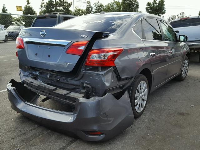 3N1AB7AP2GL669387 - 2016 NISSAN SENTRA S CHARCOAL photo 4