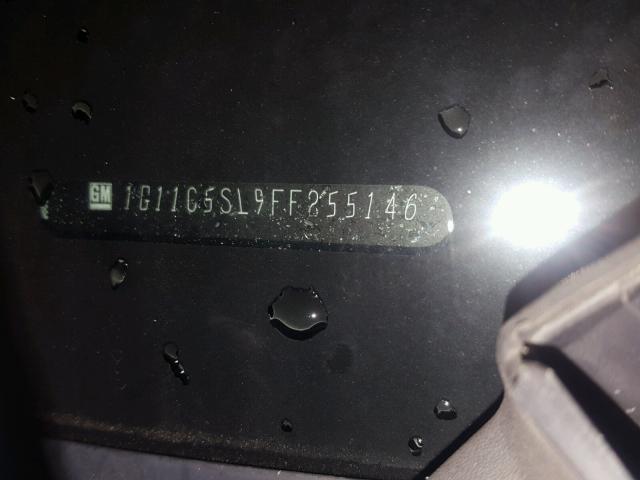 1G11C5SL9FF255146 - 2015 CHEVROLET MALIBU 1LT გრაფიტი ფოტო 10