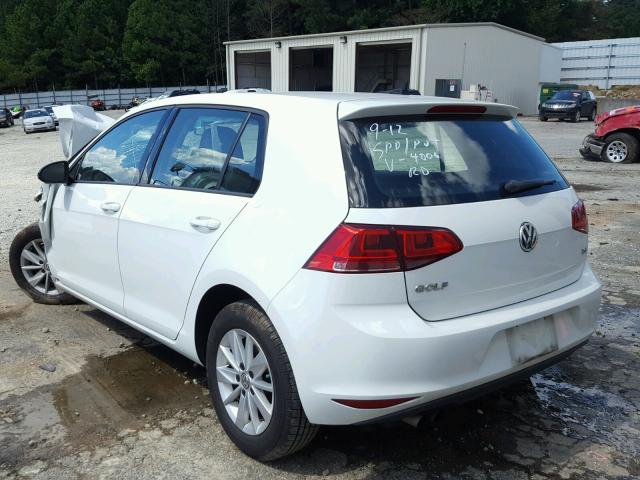 3VW217AU6FM044006 - 2015 VOLKSWAGEN GOLF WHITE photo 3