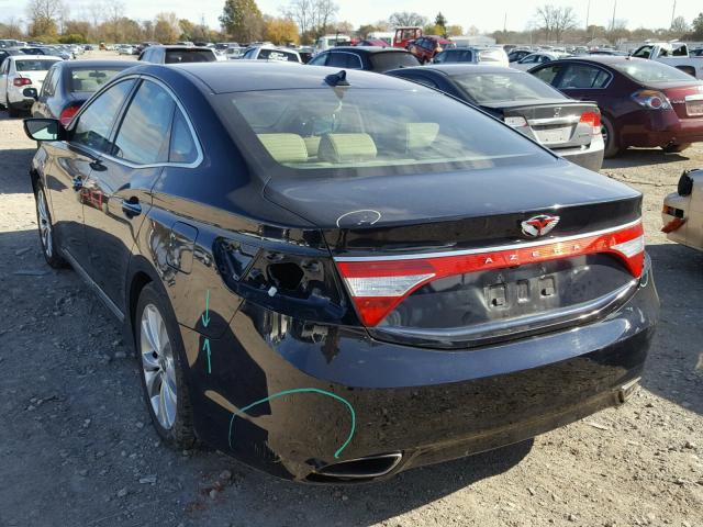 KMHFG4JG2CA128582 - 2012 HYUNDAI AZERA GLS BLACK photo 3