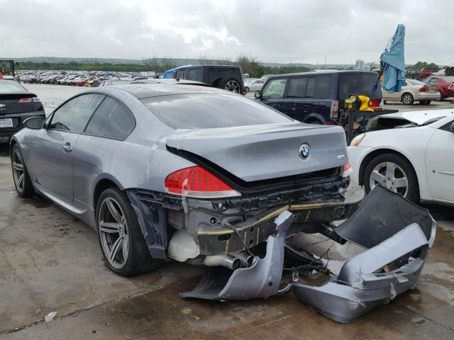 WBSEH934X6B797445 - 2006 BMW M6 SILVER photo 3