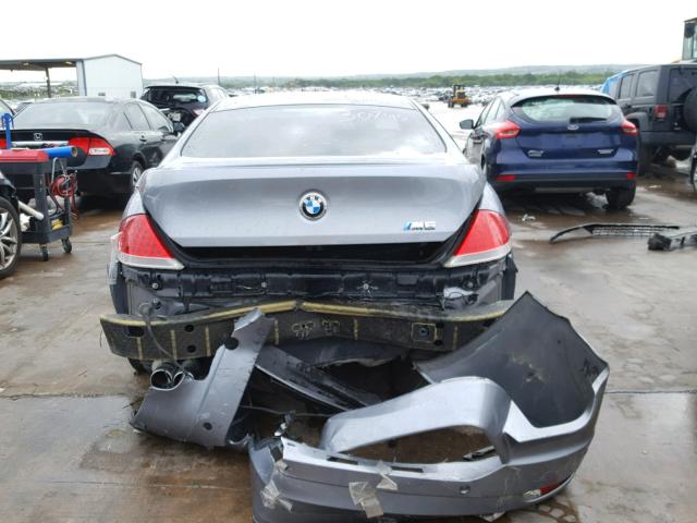 WBSEH934X6B797445 - 2006 BMW M6 SILVER photo 9