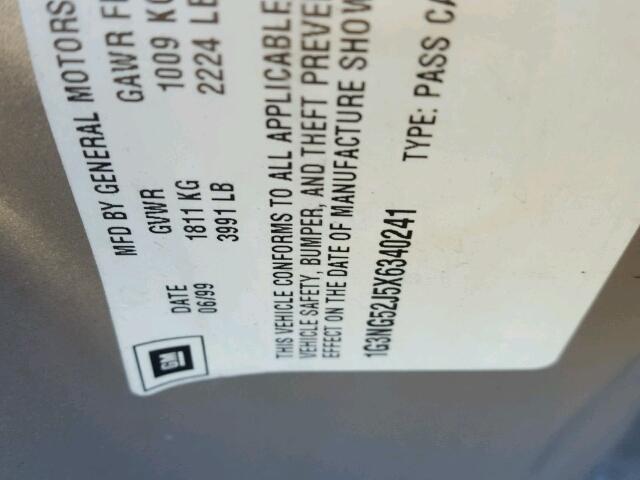 1G3NG52J5X6340241 - 1999 OLDSMOBILE CUTLASS GL ოქროსფერი ფოტო 10