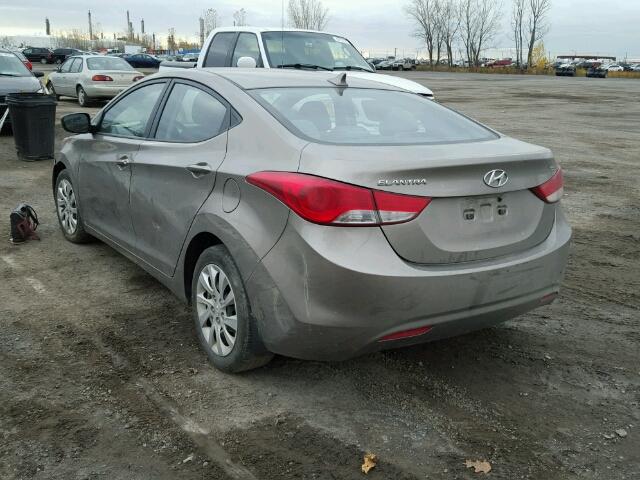 5NPDH4AE5DH273777 - 2013 HYUNDAI ELANTRA GL BEIGE photo 3