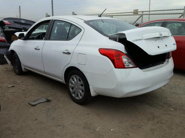 3N1CN7AP8CL918446 - 2012 NISSAN VERSA S WHITE photo 3