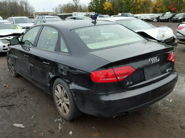 WAULF78K49N076327 - 2009 AUDI A4 2.0T QU BLACK photo 3