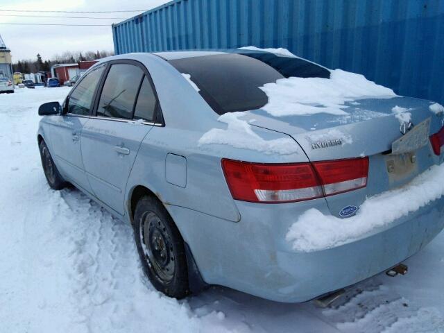 5NPET46FX6H115359 - 2006 HYUNDAI SONATA GL BLUE photo 3