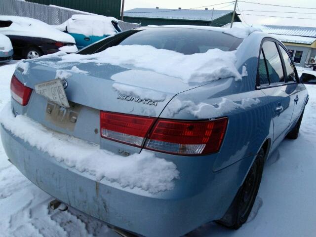 5NPET46FX6H115359 - 2006 HYUNDAI SONATA GL BLUE photo 4