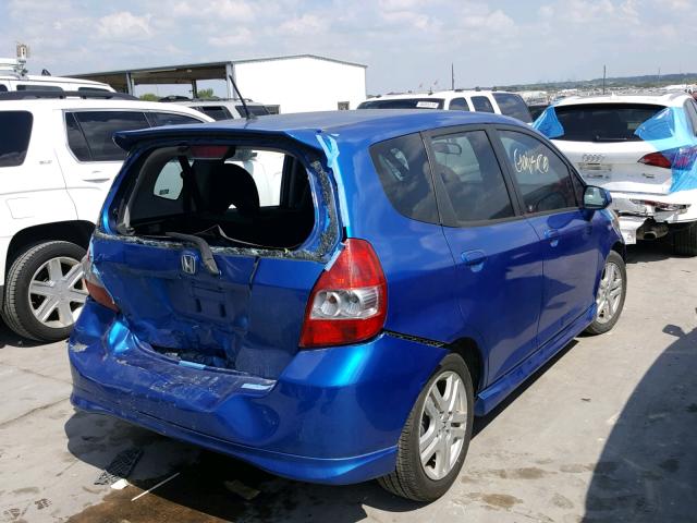 JHMGD38667S024412 - 2007 HONDA FIT S 蓝色 照片 4
