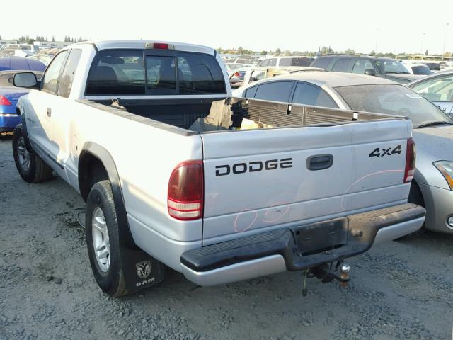 1B7GG32N42S691433 - 2002 DODGE DAKOTA SPO SILVER photo 3