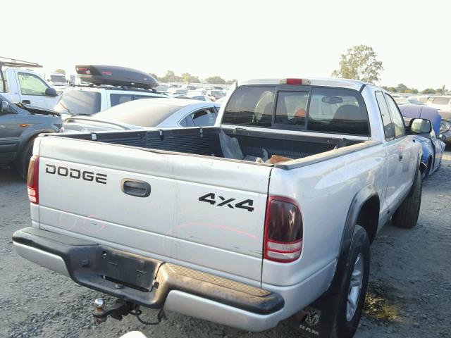 1B7GG32N42S691433 - 2002 DODGE DAKOTA SPO SILVER photo 4