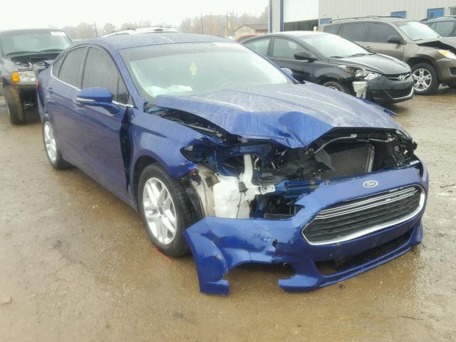 3FA6P0H78FR103253 - 2015 FORD FUSION SE BLUE photo 1